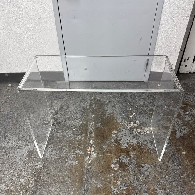 Modern Cb2 Peekaboo Acrylic Console Table For Sale - Image 3 of 12