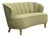 Asko, Sofa, Green Fabric, Lacquered Wood, Finland, 1950s For Sale