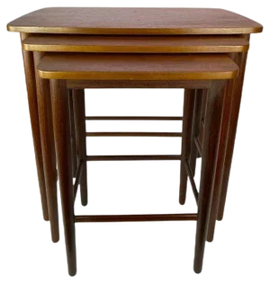 Danish Nesting Tables in Teak, 1960s, Set of 3