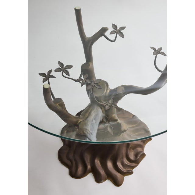 1970s Belgian Brass Bonsai Table Attributed to Willy Daro For Sale - Image 4 of 4