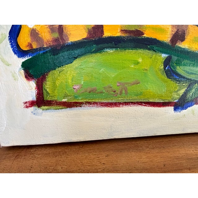 Late 20th Century Late 20th Century Pop Art Cat Oil Painting, Signed For Sale - Image 5 of 7