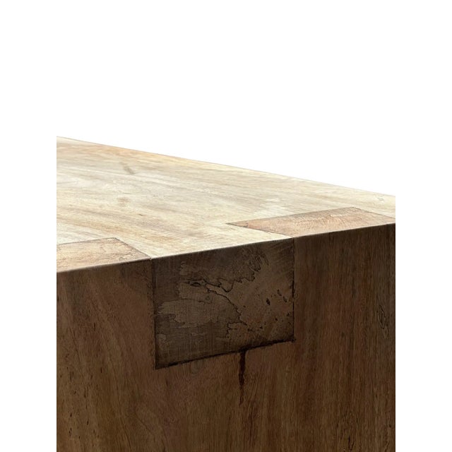 Wood Sculptural Mango Wood Bench, Modern Organic, Stunning Wood Textures For Sale - Image 7 of 7