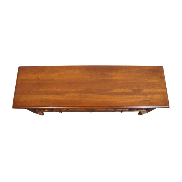 1990s Kincaid Furniture Ducks Unlimited Solid Cherry Traditional Style 57" Sideboard Buffet 34-028 For Sale - Image 5 of 14