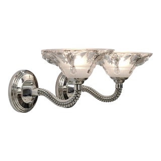 Pair of French Art Deco Wall Sconces by Boris Lacroix 1930s France - Two Pair Available For Sale