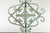 A pair of Italian Midcentury bronze table lamps with scrolling motifs, foliage, verdigris patina and custom made...