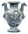 Antique 18th Century Stagnone Vase in Glazed Majolica with Double-Handled Sides, Albisola For Sale