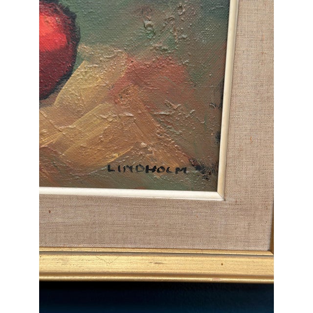 Lindholm, Still Life, 1960s, Oil on Canvas, Framed For Sale - Image 10 of 18