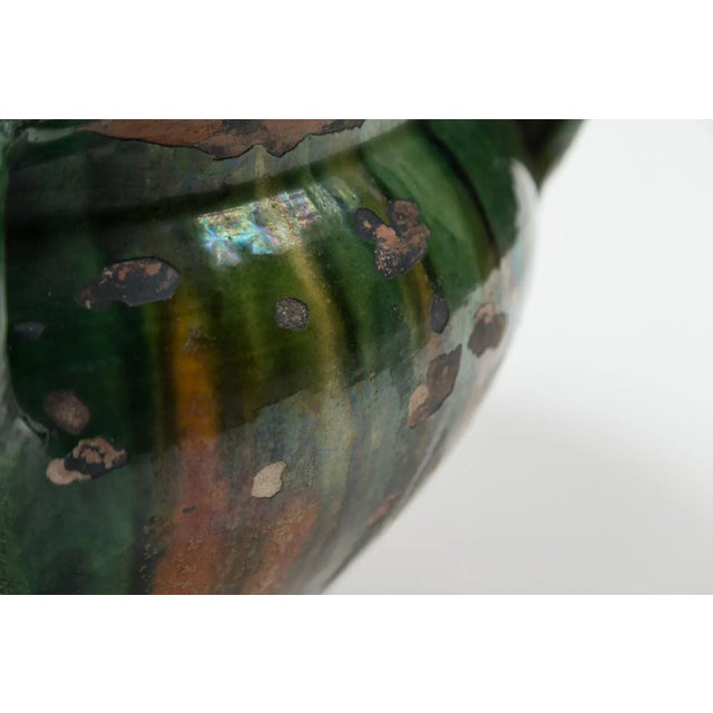 Early 20th Century Antique Green Glazed Terracotta Planter, Provence, France, Early 20th Century. For Sale - Image 5 of 12