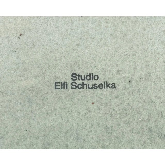 Late 20th Century Elfi Schuselka Abstract Composition Mixed Media For Sale - Image 5 of 5