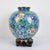 Metal Vintage Chinese Cloisonné Vase | Gilt Lotus & Scrolling Vine Motif With Stand & Box For Sale - Image 7 of 9