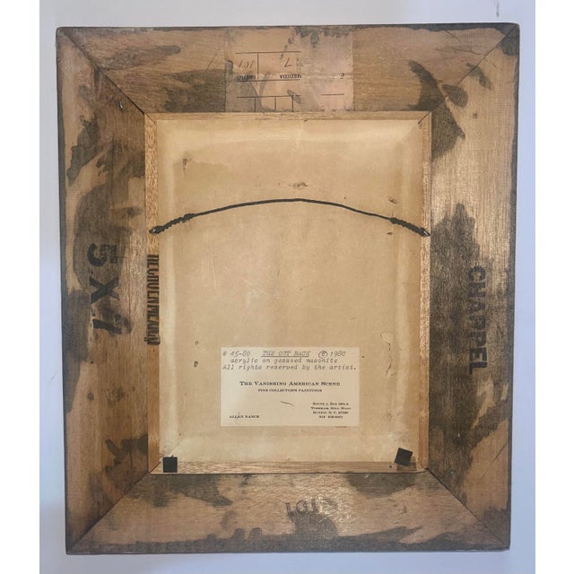 Allan Nance 1980 the Out Back the Vanishing American Scene Acrylic on Board Painting For Sale In Philadelphia - Image 6 of 7