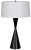 NOIR Noble Hourglass Black Metal Table Lamp with White Shade For Sale In Los Angeles - Image 6 of 6