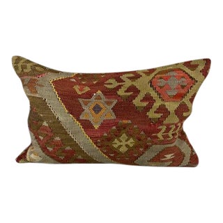 16 x 24 Kilim Pillow Turkish Cushion Labyrinth Comfort Pillow Cushion Cover For Sale
