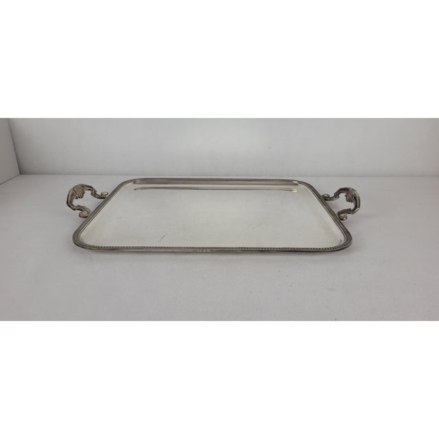 Silver Louis XV Silver-Plated Metal Tray by Georges Delahaye, 1890s For Sale - Image 8 of 8