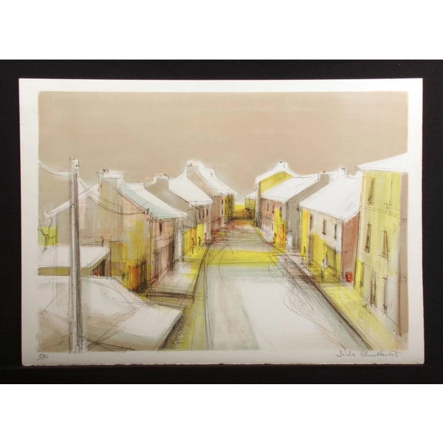 Vintage Sacha Chimkevitch "Ardenne Village" Signed and Numbered Lithograph For Sale - Image 4 of 6