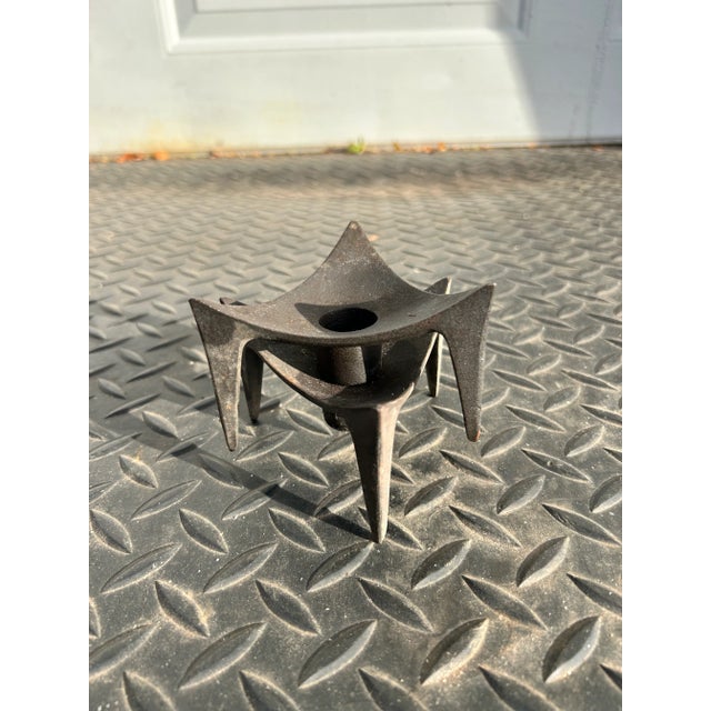 Mid-Century Modern Mid Century Modern Dansk Cast Iron Tripod Candle Holders by Jens Quistgaard- a Pair For Sale - Image 3 of 8