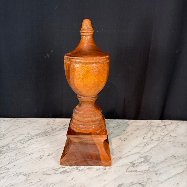 Contemporary Large Architectural Wood Turned Finial For Sale - Image 3 of 10