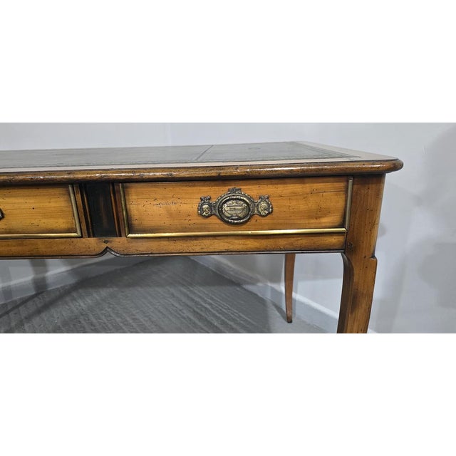 French Oak Partners Library Desk, 1920 For Sale - Image 6 of 13