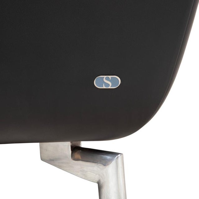 Three-Seater Sofa in Black Leather from de Sede For Sale - Image 17 of 18