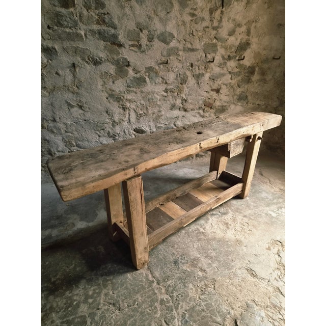 Antique 19th Century Rustic French Oak Workbench For Sale - Image 16 of 18