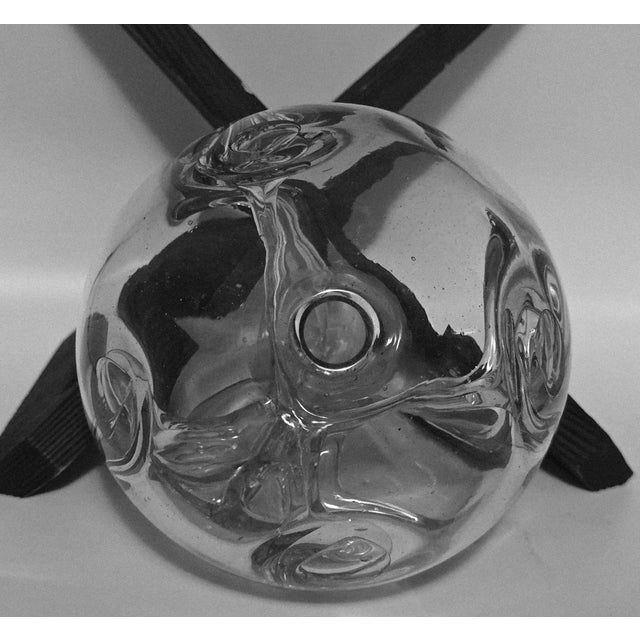 Paul Manning Signed Studio Glass Vase, Etched Stick Figure, 1973 For Sale In Pittsburgh - Image 6 of 11