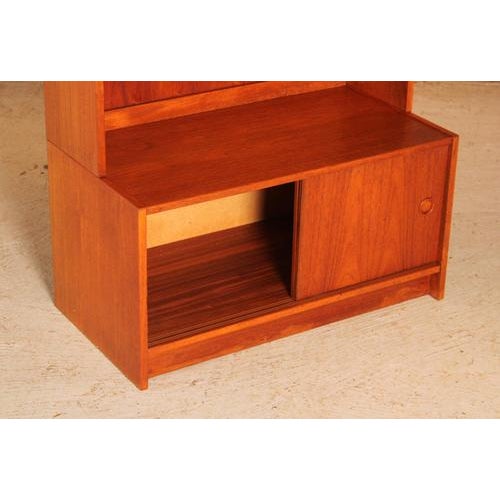 Brown Mid-Century Modern Danish Teak Bookcase, 1960s For Sale - Image 8 of 12