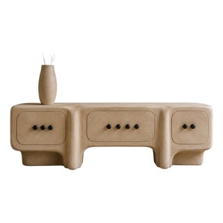 Handmade Wabi Sabi Tv Console For Sale