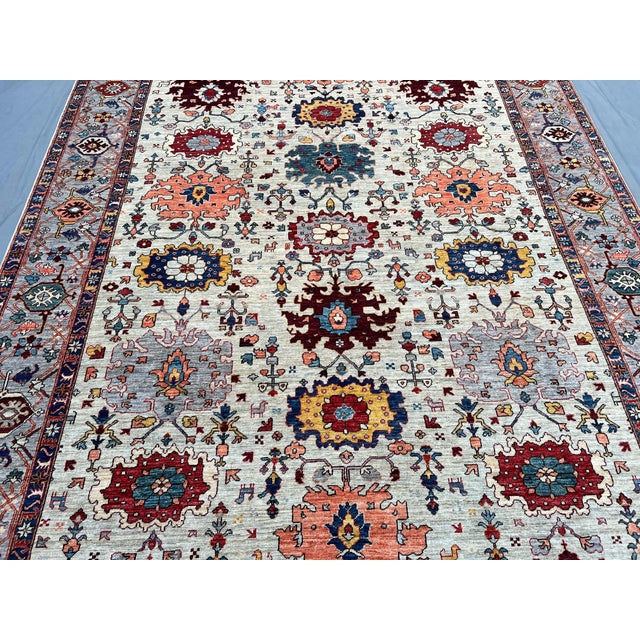 Boho Chic Persian Sultanabad Wool Rug – 9’1” X 12" For Sale - Image 4 of 7