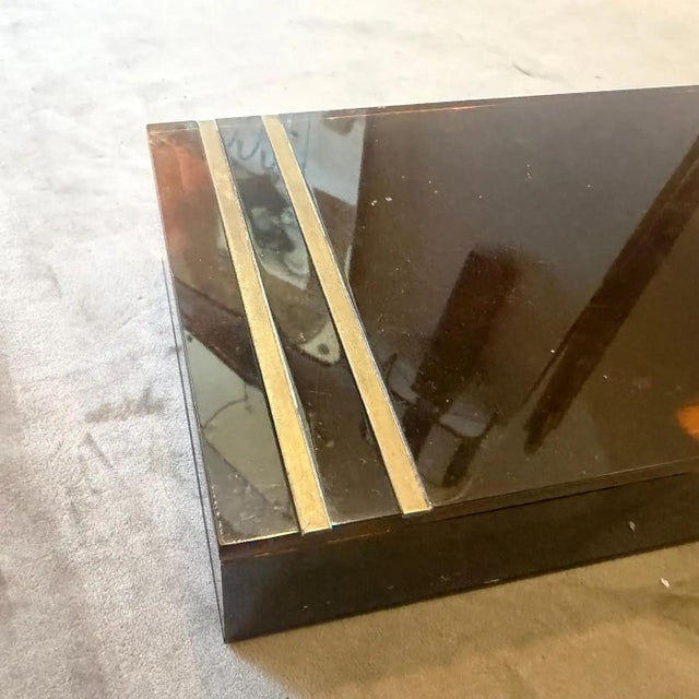 1970s Mid-Century Modern Faux Tortoiseshell Lucite Luxury Box Dior Home Style For Sale - Image 6 of 10