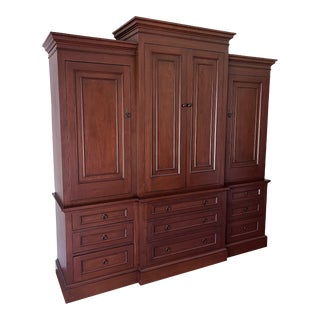 2000's Custom-Made, American Wood Armoire For Sale