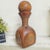 1970s Italian Leather Wrapped Decanter Brass Knight Crest, Bar Cart Dark Academic For Sale - Image 16 of 16