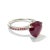 This is part of Chairish’s Fine Jewelry assortment. Natural heart shape ruby - 3 carats Natural Single cut gray diamonds...