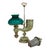 Victorian Late 19th Century Victorian Silvered Cornucopia Student Lamp With Emerald Shade For Sale - Image 3 of 12