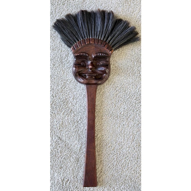 Folk Art Carved Wood Hearth Brush - Biltmore Estate Industries For Sale - Image 4 of 11