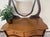 Victorian Restored Antique Serpentine Two-Tone Tiger Oak Vanity With Biomorphic Mirror For Sale - Image 3 of 10