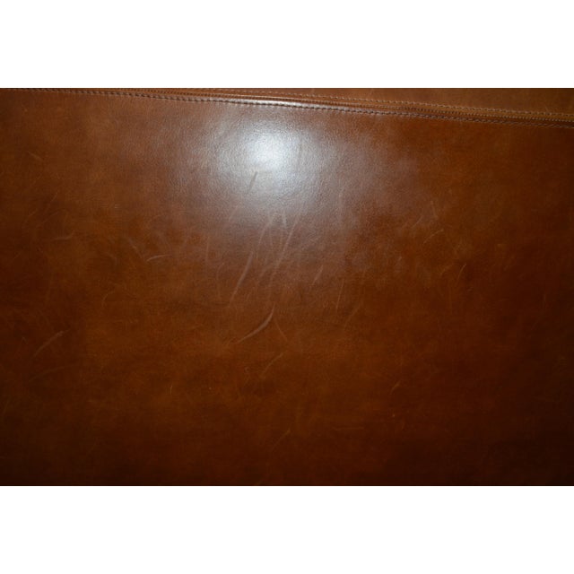 Henredon Leather Sleigh King Bed For Sale - Image 13 of 16