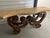 Hand-Forged Copper Artisan Console Table With Break in Marble Top For Sale - Image 4 of 8