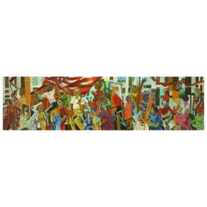 12.5' 1965 Civil Rights Mural by Joan Linsley (1922-2000)