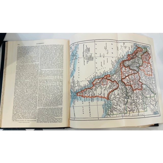 Metal 1904 Navy Blue & Gold Britannica Encyclopedia Set For Sale - Image 7 of 11