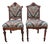 19th Century Eastlake Walnut Hall Chairs With Bargello Upholstery, Set of 2 For Sale