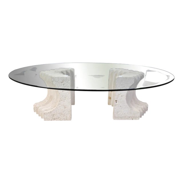 Vintage Travertine Coffee Table, Italy, 1970s For Sale