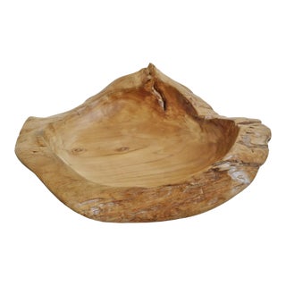 Organic Teak Root Bowl For Sale
