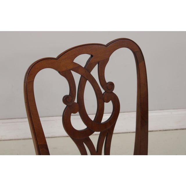 Wood Baker Chippendale Style Mahogany Dining Chair For Sale - Image 7 of 13
