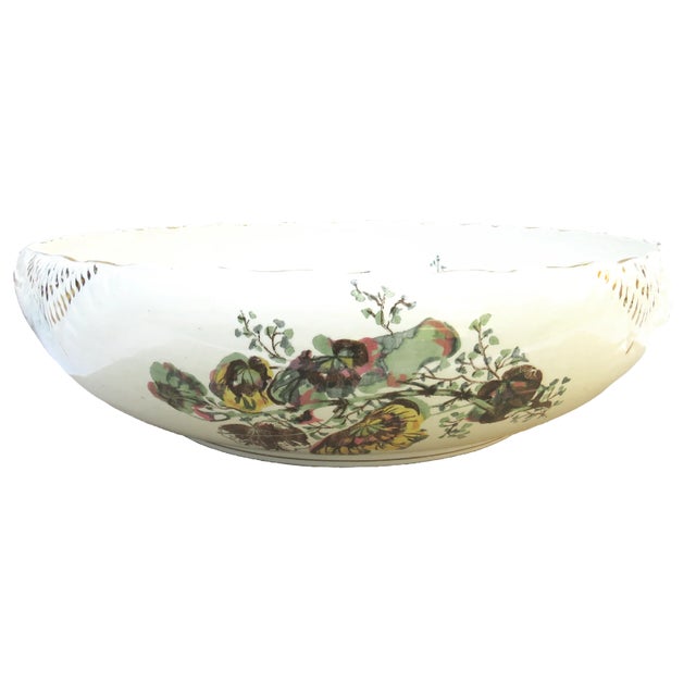 Ceramic 1890s Large English Staffordshire Ironstone Centerpiece Bowl For Sale - Image 7 of 7