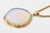 Chanel Gold Plated Pendant Necklace by Charles Allen With Large Glass Blue Opalescent Stone, 1980's For Sale - Image 4 of 10