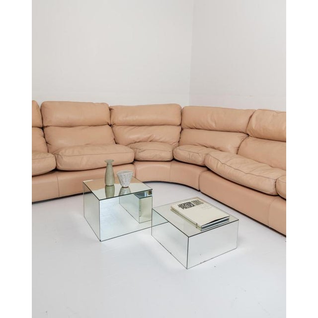 Tito Agnoli Vintage Modular Leather Sofa by Tito Agnoli for Poltrona Frau, 1970s, Set of 3 For Sale - Image 4 of 17
