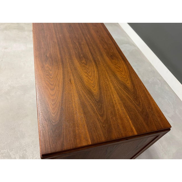 Refinished Walnut and Copper Long Dresser For Sale In Boston - Image 6 of 9