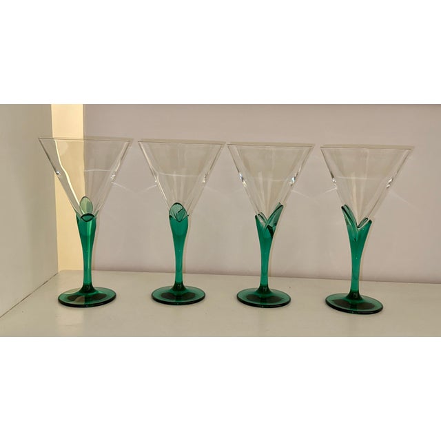 Italian “Petals” Glasses - Set of 6 by Luigi Bormioli For Sale - Image 4 of 5