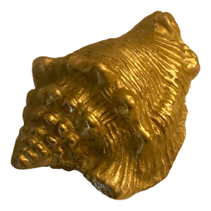 1970s Brass Conch Shell Decorative Item