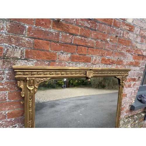 W: 131cm (51.6")h: 133cm (52.4")d: 5cm (2") a delightful large antique english 19th century carved wood & gesso gilt...